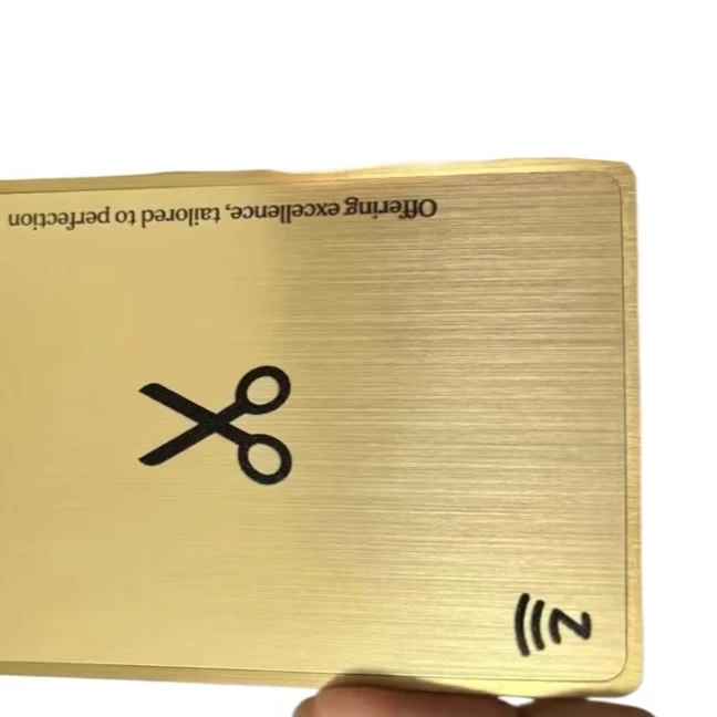 Personalized Custom Laser Engraving Membership Gold Metal Business Cards RFID Blank Business NFC Metal Card