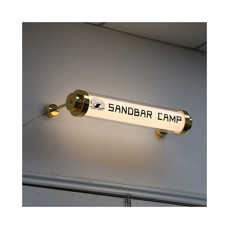 New Custom Led Light box Signs Text Acrylic Cylindrical Luminous Light box Outdoor Led Advertising Light box Signs