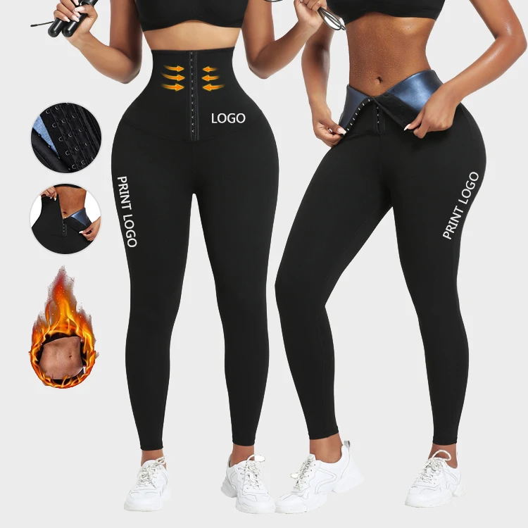 HEXIN High Quality High Waist Tummy Control Compression Butt Lifting Leggings Neoprene Waist Trainer Yoga Fitness Pant For Women