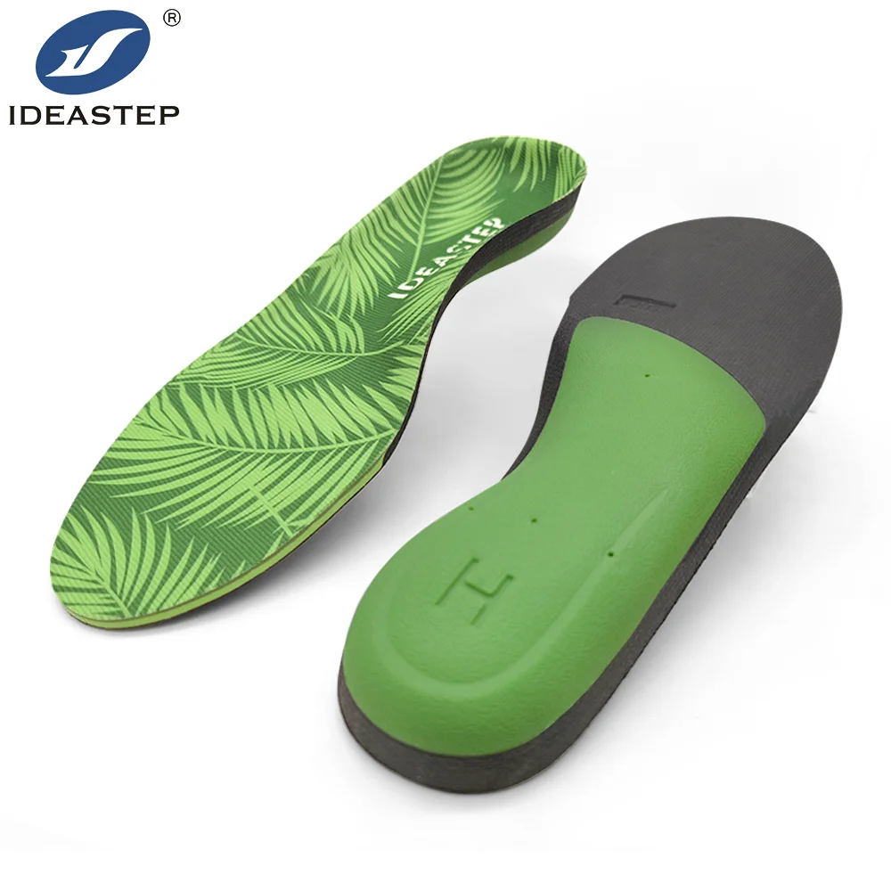 IDEASTEP Green Outer PP Shell Rigid Arch Shoe Sheet Inserts Normal Arch Support China Manufacturer Podiatry Shoe EVA Insoles