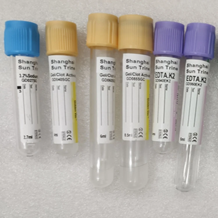 Blood Collection EDTA K2 K3 Tube for Medical Test