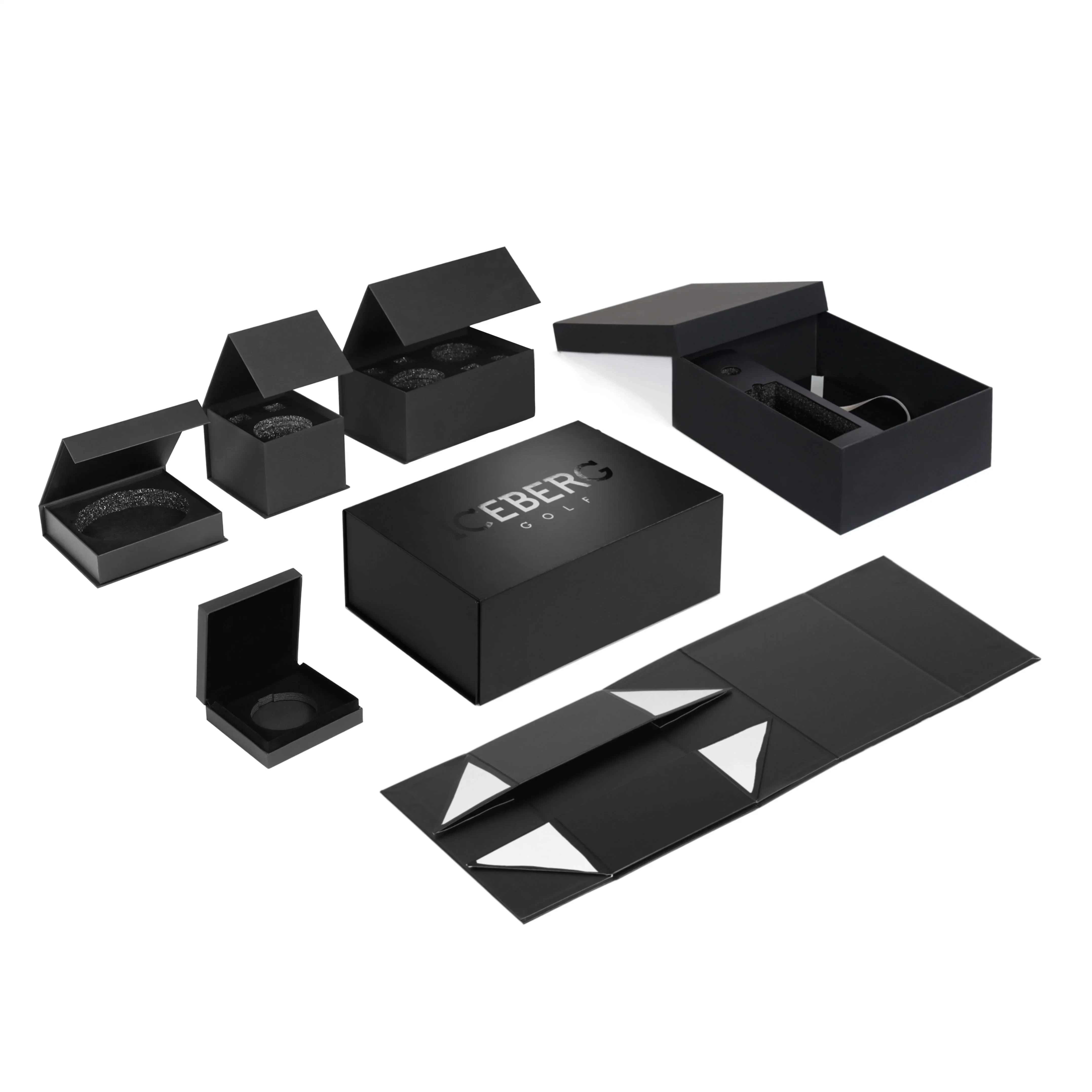 Wholesale Custom Printed Handmade Luxury Rigid Paper Cardboard Black Simple Empty Magnetic Closure Gift Box