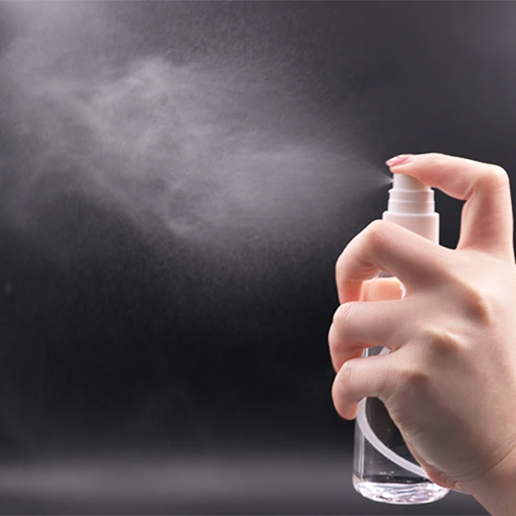 Empty Transparent Portable  PETG Spray Bottle 60ml 100ml Watering body lotion container package Makeup Liquid Container bottle