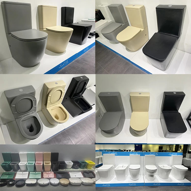 Modern Ceramic Rimless Standing Dual Flush WC Toilet Bowl Bathroom Water Closet Two Piece Toilet For Hotel