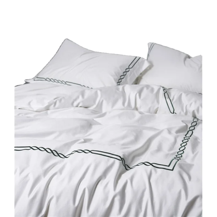 Хлопковое постельное белье размера «queen», белый и черный пододеяльник или пододеяльник по индивидуальному заказу