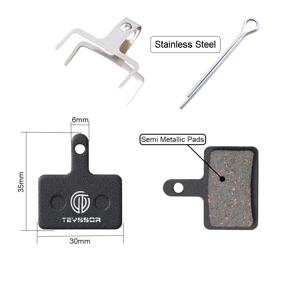 Wholesale Bicycle Resin Semi-Metallic Mtb Shimano Disc Brake Sintered Pads