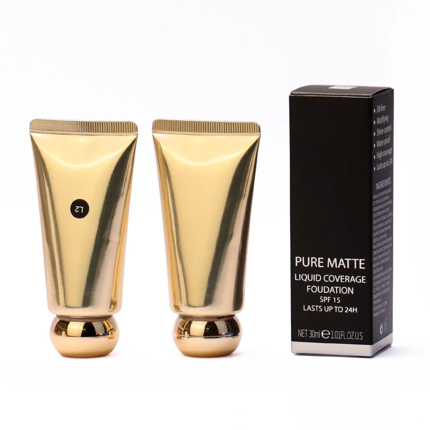 For black skin full coverage exquisite Makeup vegan liquid matte waterproof foundation