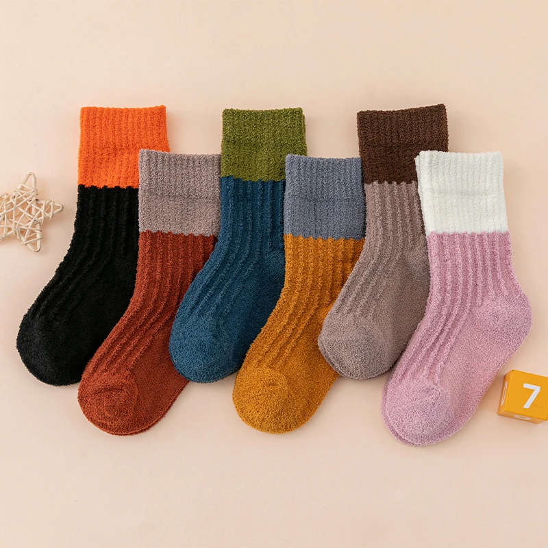 Wholesale Factory Comfortable Breathable New Design Kids Fuzzy Fleece Socks High Quality Kids Socks