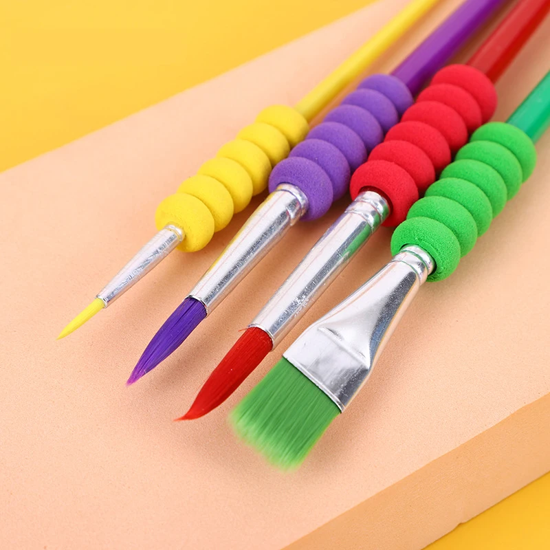 Paint Brushes Set 4 Different Tip Size Artist Paint Brush Nylon Hair Material Painting Brushes Set