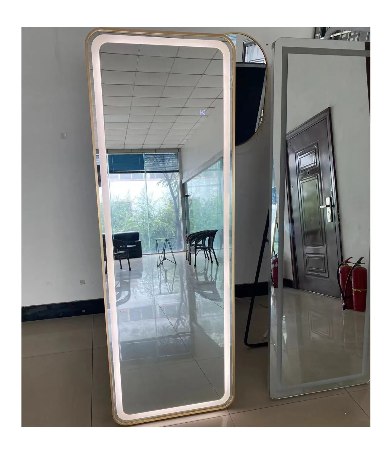 Modern Home Decor LED mirror Wall Smart Aluminum Framed LED Round Rectangle Mirror for Bathroom Vanity Anti-Fog for Salon Hotel