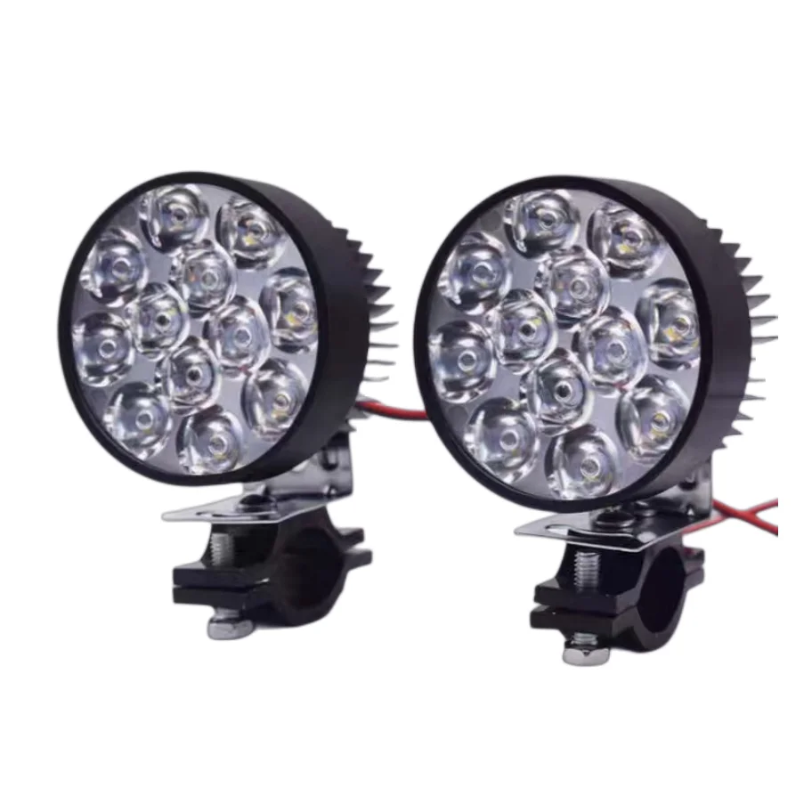 Waterproof Ebike Safety Warning Lamp/ LED Electric Bike Front Light 12V-80V Universal Bicycle Cycling Scooter Horn Headlight