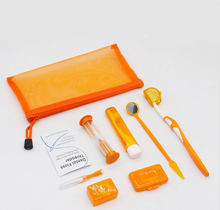 8pcs dental kit Interdental Tooth Brush floss orthodontic kit Orthodontics Toothbrush Kit
