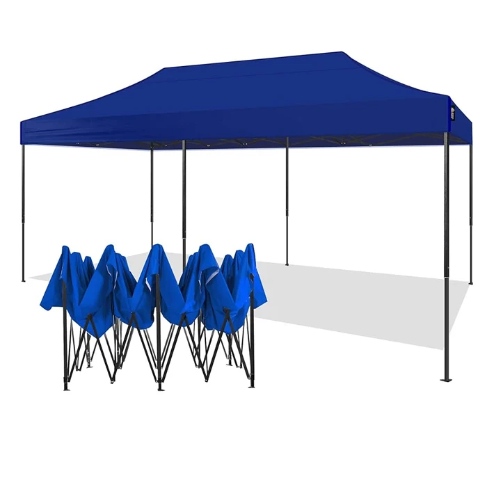 Heavy Duty Outdoor 10x10ft 10x20ft Business Trade Show Sun Shelter Commercial Blue Instant Folding Canopy Tent With Frame