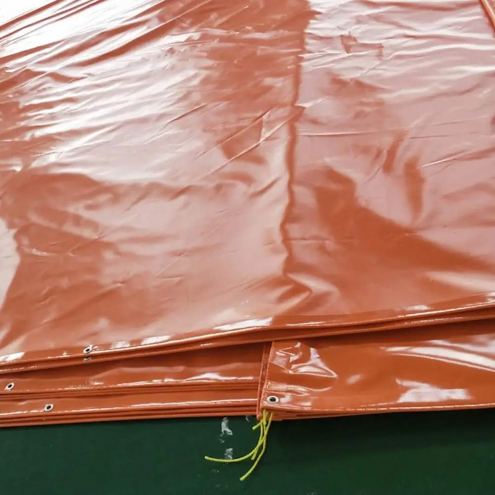 610g Fireproof PVC double sides coated fabric   tarpaulin for the awning ,covering