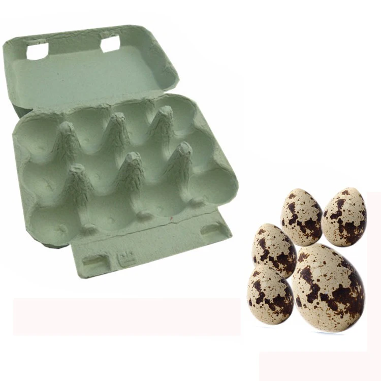 Paper Pulp Quail Egg Carton Biodegradable  Egg Tray box 20, 30, 50, 60, 100 cell Poultry packaging Egg carton
