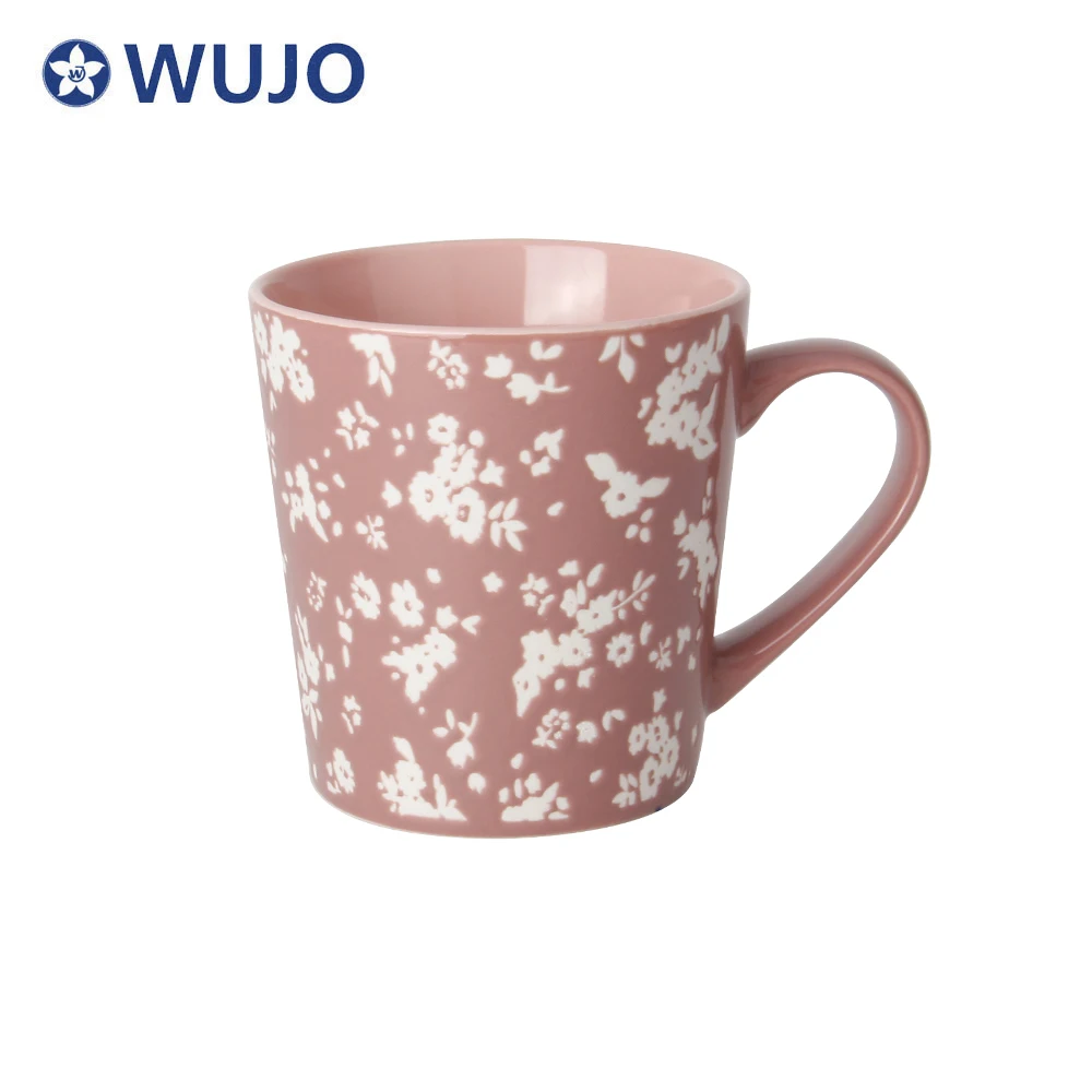 Li Ling Color Glazed Ceramic Cups Nordic Ceramic Reusable Coffee Cup with Unglazed Design