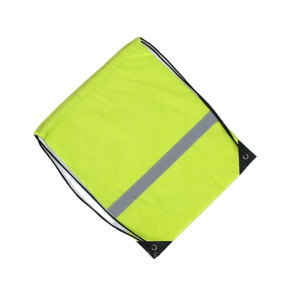 Custom 210d polyester drawstring reflective sport shoe bag with logo