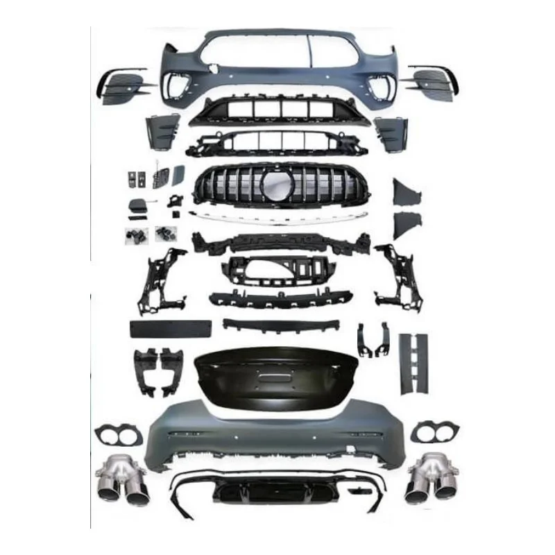 Car Bumpers For W213 Modified E63s Amg Body Kit Front Bumper For 2020 front rear bumper Hood Exhaust Pipe