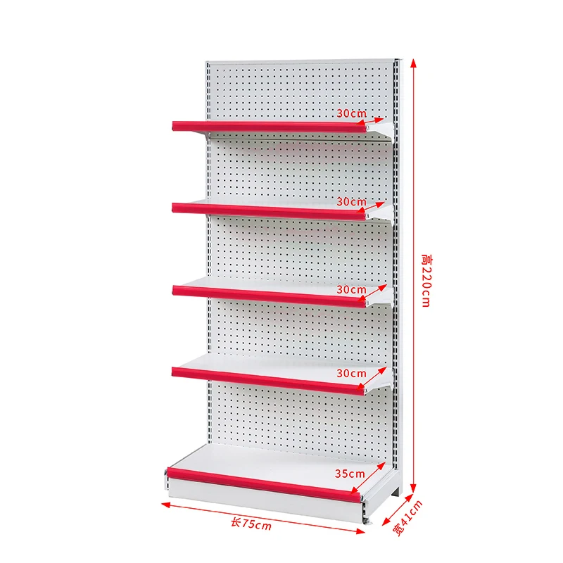 Leke single sided 75*41*220 Super Market Shelves Convenience Store Shelf Display Rack Retail Supermarket Shelving