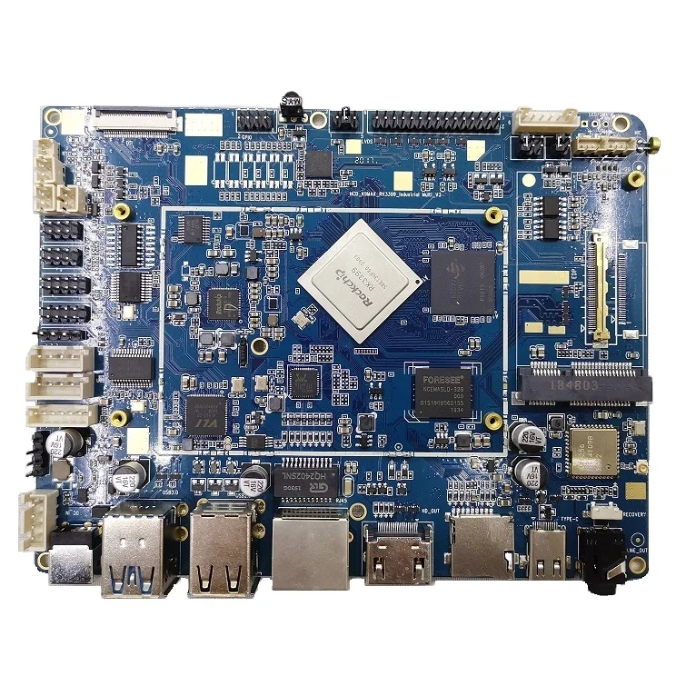 RK3399 Android 10 Mainboard With 8 USB, RS232, RS485 For Self Kiosk Vending Machine