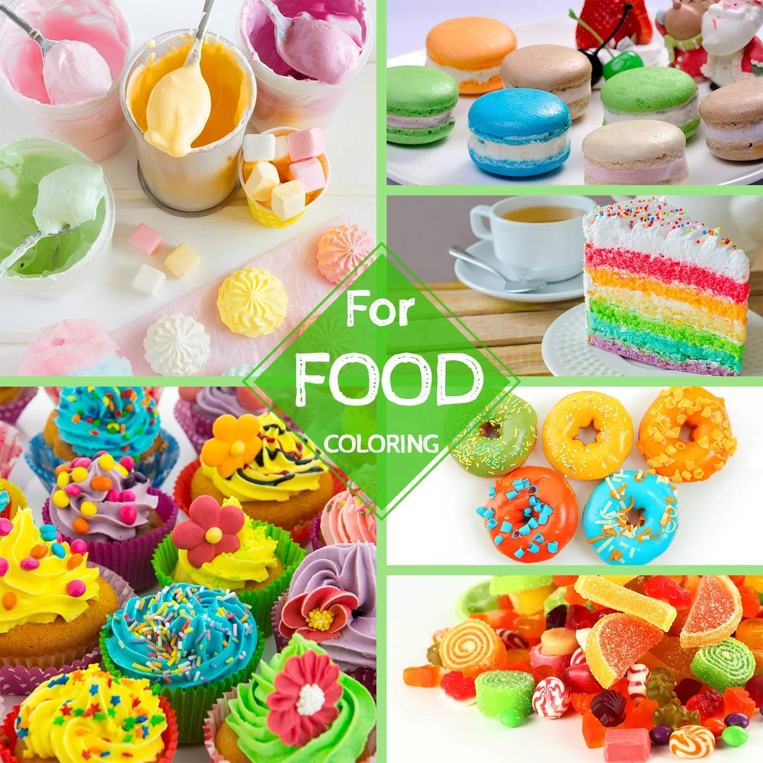 25 Colors Food Coloring for  Cake Decorating Food Grade Liquid Tasteless Vibrant Color for Baking Cookie Icing Cake Decoration