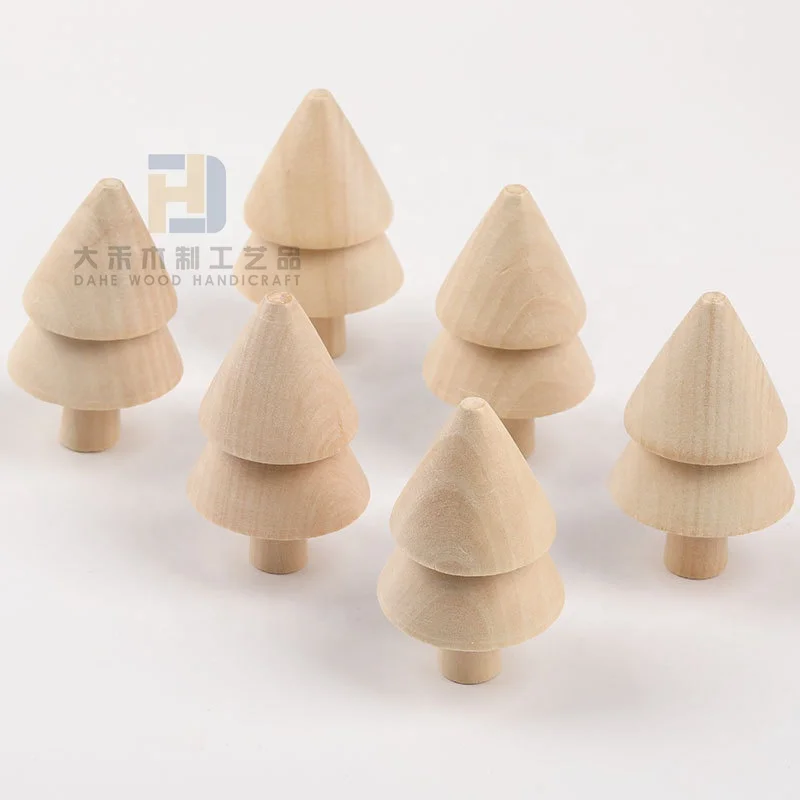 DIY Unfinished Wooden Christmas Tree for Crafts Making Painting Home Decorations Ornaments