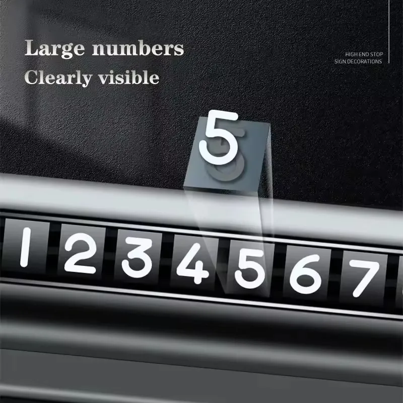 RTS 2025 Aluminum alloy car phone number plate roller parking plate car parking card