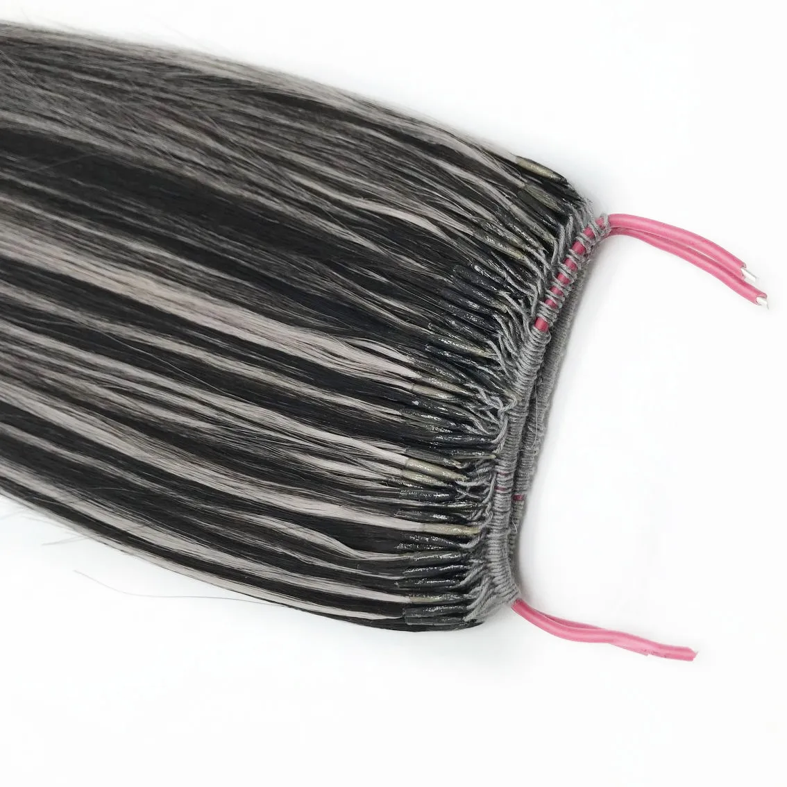 Korea japan popular Grandma ash p1b/greey 100% virgin real  human hair extension for braids korean string  cotton hair extension