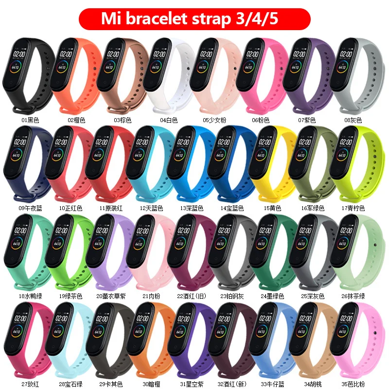 
Bracelet for Xiaomi Mi band 5 Sport Strap Silicone Wrist Strap for Miband 5 Smart Accessories Miband 5 Correa Mi band5 