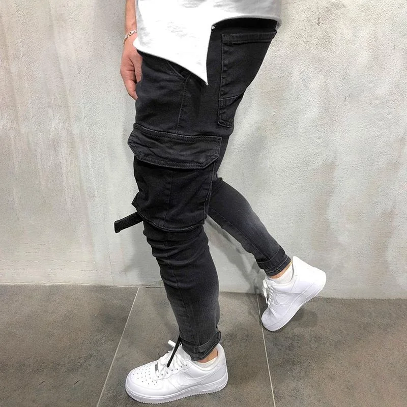 
Jens pant for man denim trousers stretch skinny ripped black name brand new design jeans cotton pent for men 