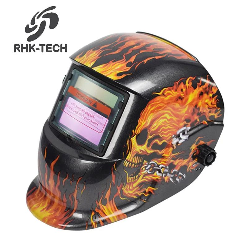 RHK TECH Factory Популярные противопожарные дизайнерские наклейки с черепом на солнечной батарее автоматическим затемнением сварочный
