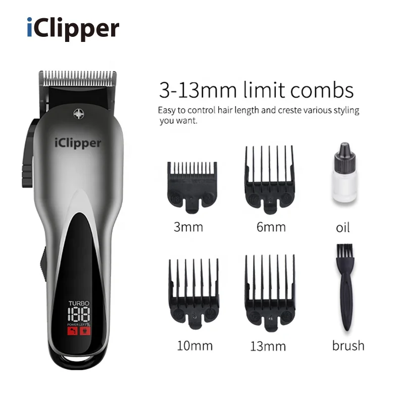 IClipper-Y6 профессиональный беспроводной электрический набор для стрижки волос перезаряжаемый триммер мужчин детей