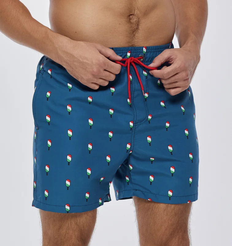 BSCI factory men swimshorts custom print swim shorts beach shorts for men custom