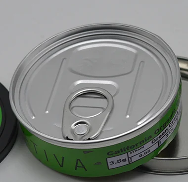 
100ml clear can pressitin tuna cans tin plastic cans with labels 