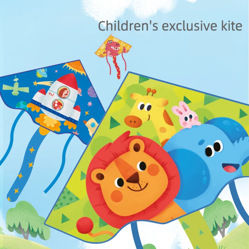Children exclusive kite with lovely animal patterns Amazon hot selling early middle age kids kite supplier
