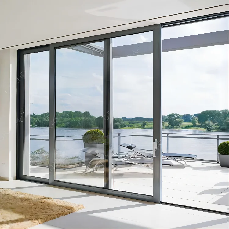 Grandsea Foshan Custom High Quality Modern Sliding Glass Door Balcony Soundproof Glass Door Waterproof Hurricane Proof