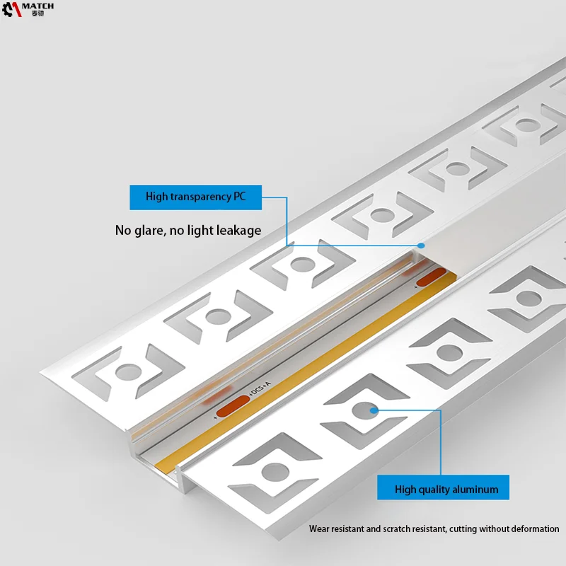 2m/pcs LED underground lamp aluminum groove ,aluminum recessed profile alloy for inground/floor/wall/stair lighting