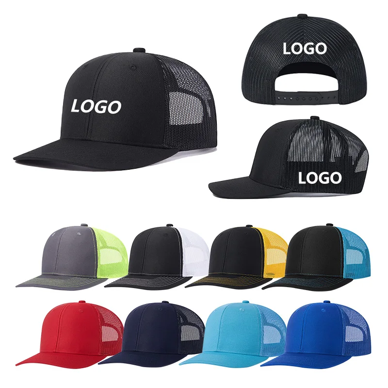 Хит продаж брендовые модные кепки gorras с логотипом на заказ 6 панелями сетчатые бейсболки для дальнобойщика спортивные