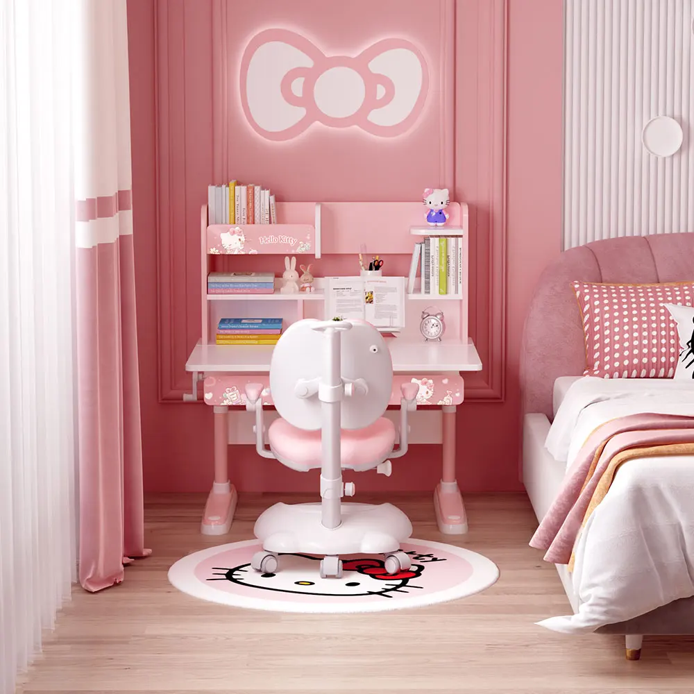 Skycity child drawing table children study table kids height adjustable writing desk With Bookshelf bedroom furniture sets