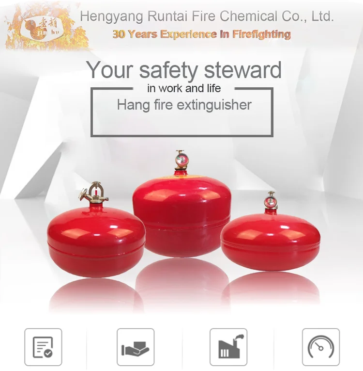 4KG Hanging Type Fix temperature Foam Gas Extinguisher Fire Suppression System