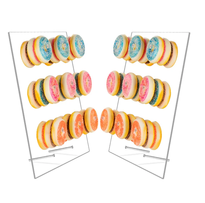 
Acrylic bakery donut display case stand party round circle donut acrylic stand 