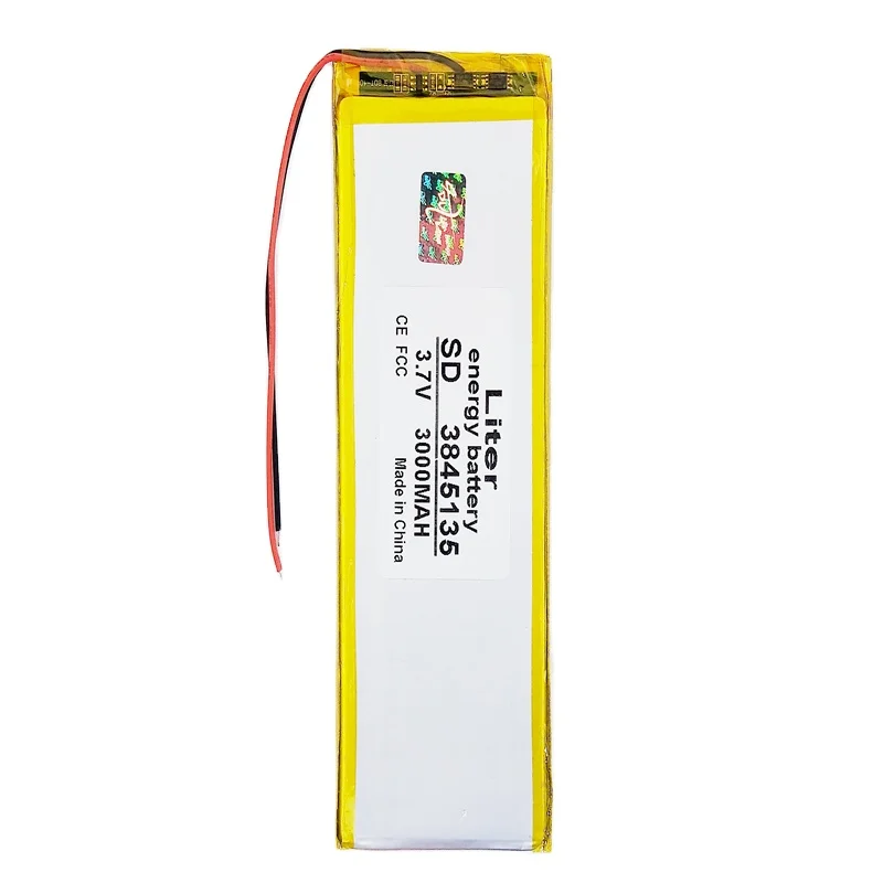 3845135 литий-полимерный аккумулятор, перезаряжаемый 3,7 в 4000 мАч с печатной платой и разъемом