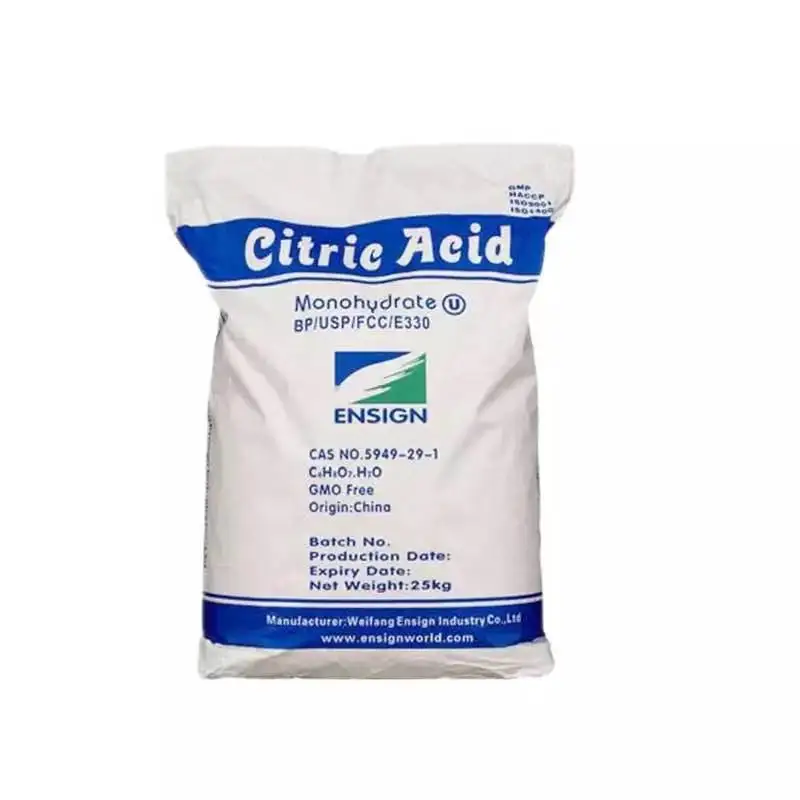 
2021 China Hot Selling Citric Acid Anhydrous Mesh 30-100 Citric Acid Monohydrate Food Grade 