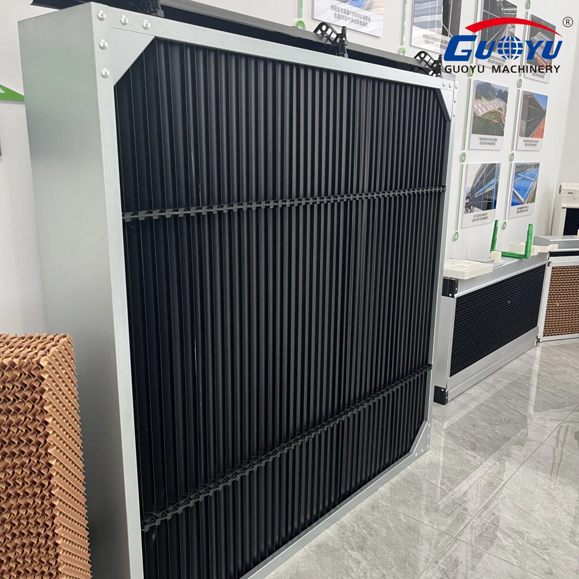 High quality  low price PVC material galvanized sheet frame light trap for greenhouse and poultry house resistant to sunlight