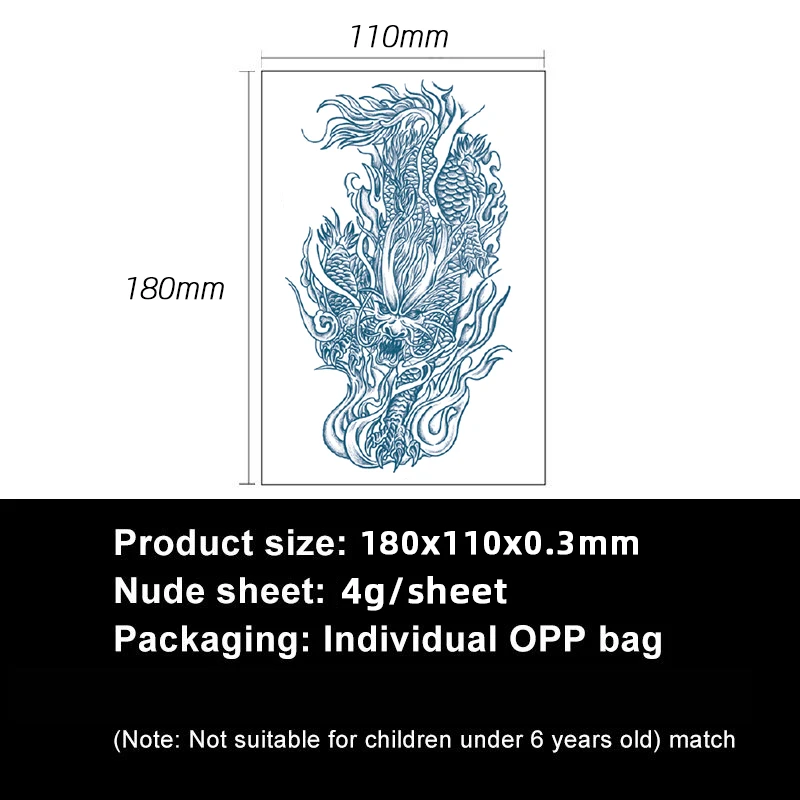 Body Art Last 1-2 Weeks Beautify Body Water Transfer Waterproof Semi Permanent Temporary Tattoo Sticker