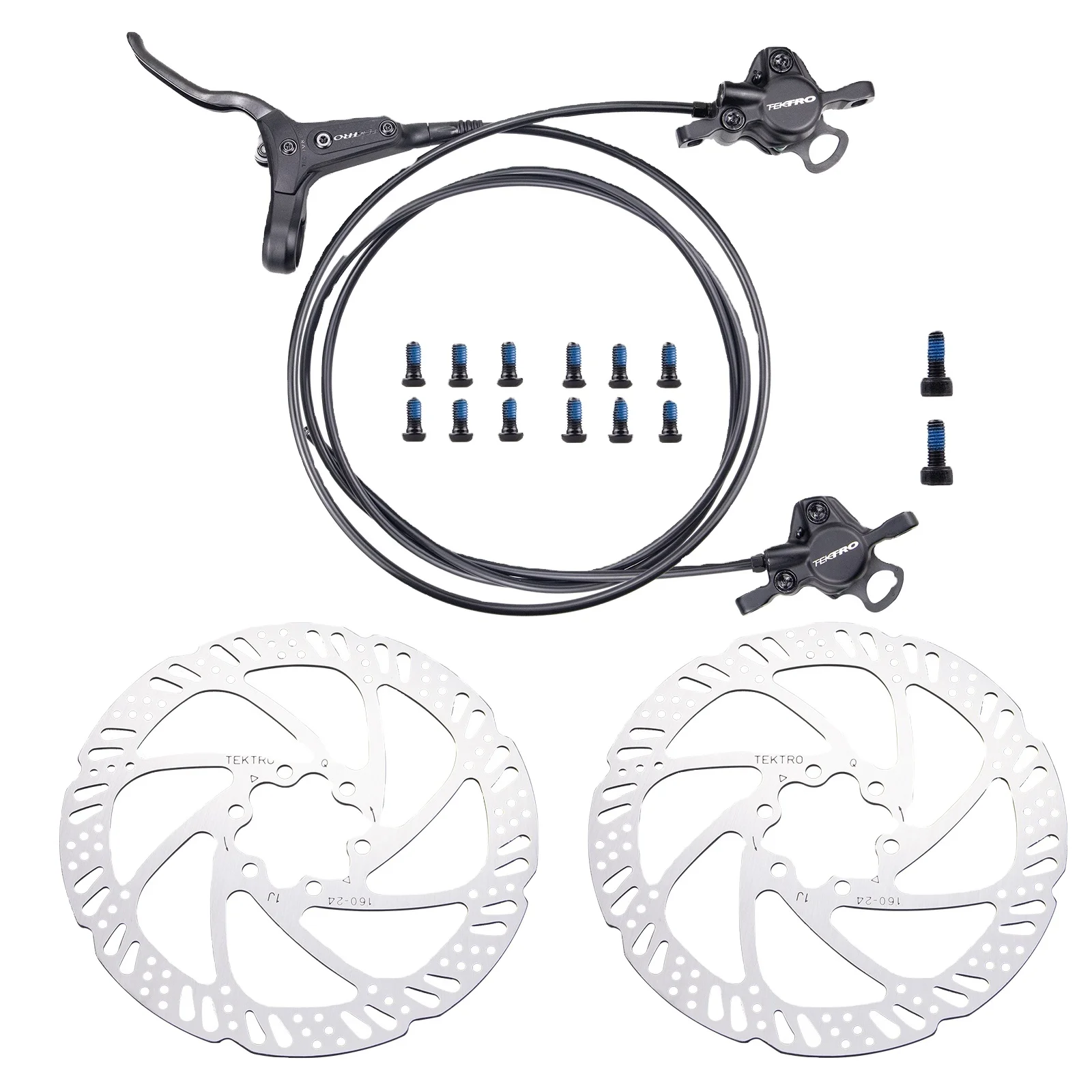 Bicycle spare parts disc brake set front and rear hydraulic disc brake