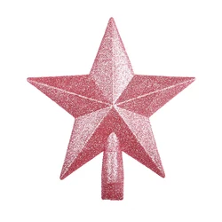 Christmas Tree Top Sparkle Pink Star Glitter Powder Ornament Christmas holiday decorations