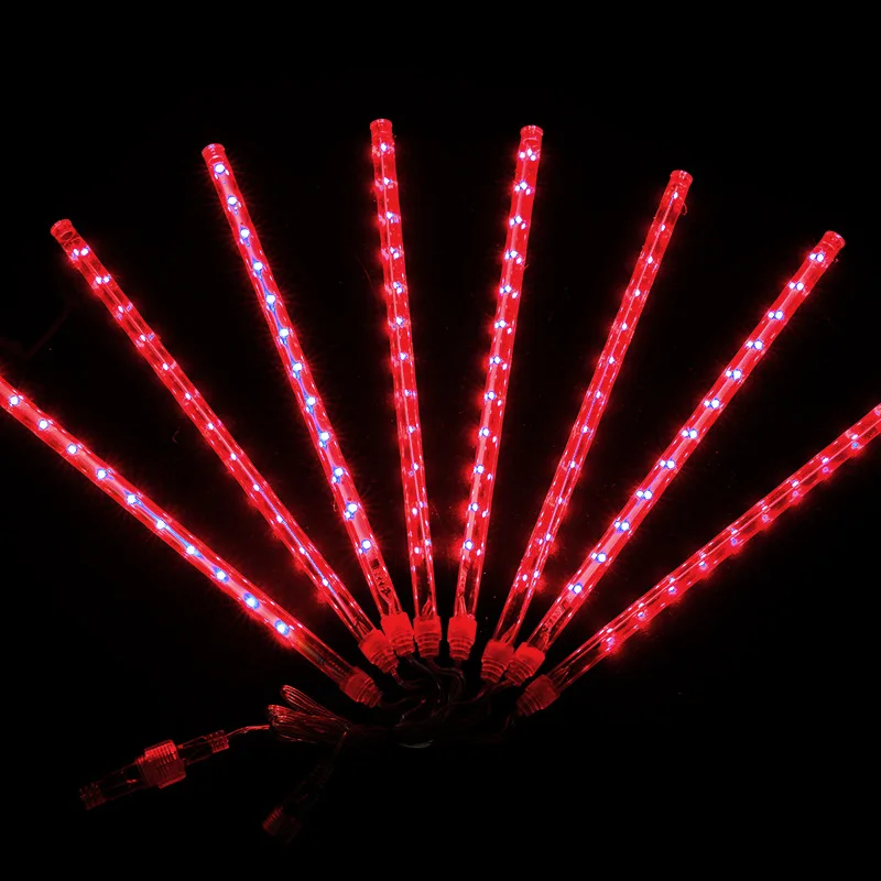 Outdoor waterproof 50cm 10 Tube 480 LED Christmas String Light Snow Falling Raindrop Icicle Meteor Shower Rain Light for garden