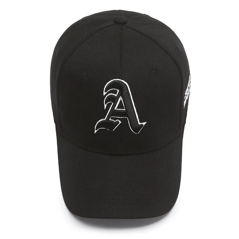New Design Baseball Cap  Two Tone 3D Embroidery Letter A Logo Curved Cotton Hat Fashion Unisex Sun Hat Trucker Hats