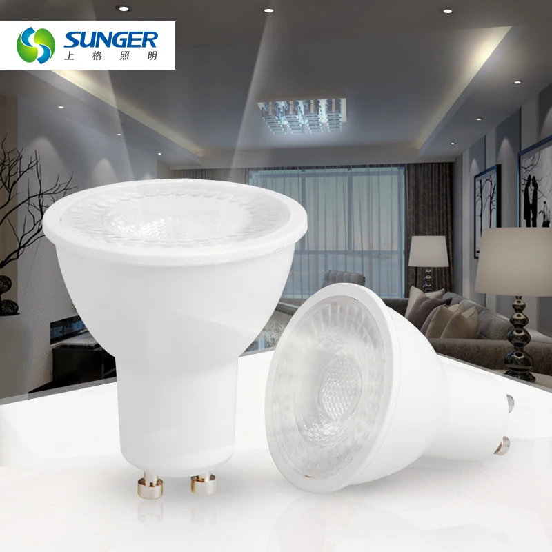 GU10 White Modern Plastic Factory Price High Quality Focus Cob Durable Anti-glare 3W LED Spot Light for Indoor